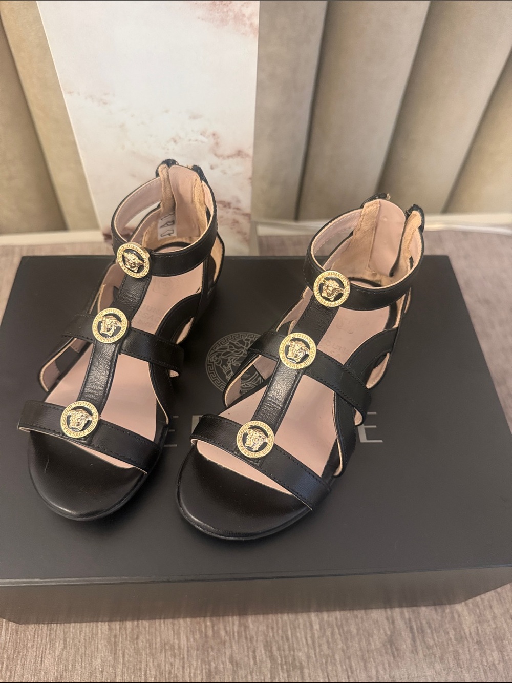 Authentic Versace Medusa girls shoes